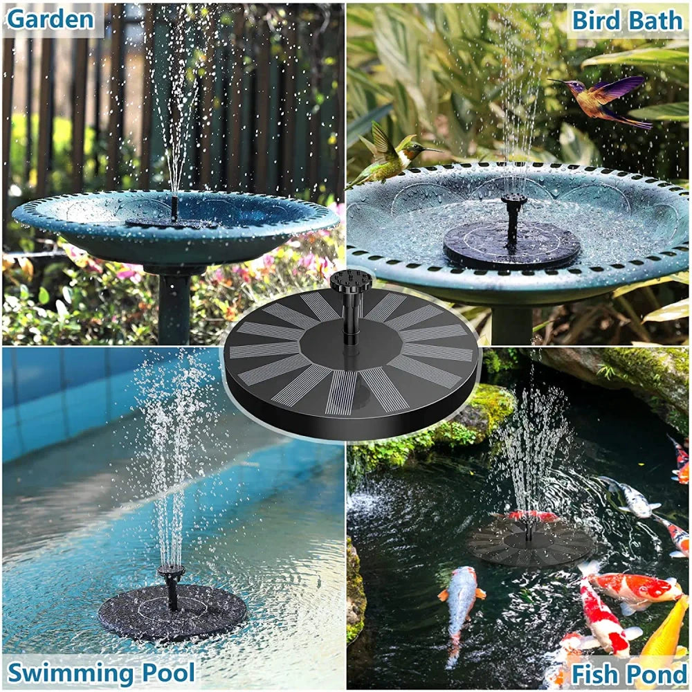 Floating Solar Garden Fountain